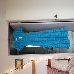 Anthropologie Blue Maxi Dress